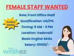 Vadavalli - Full time - Front Office - Female Only