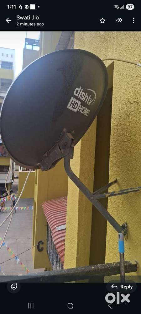 Dish TV dish with remote and set up box for immediate sale