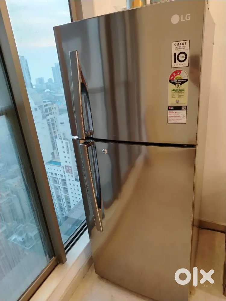 LG 242 L3 smart inverter double door, refrigerator (GL-1292RPZX,shiny)