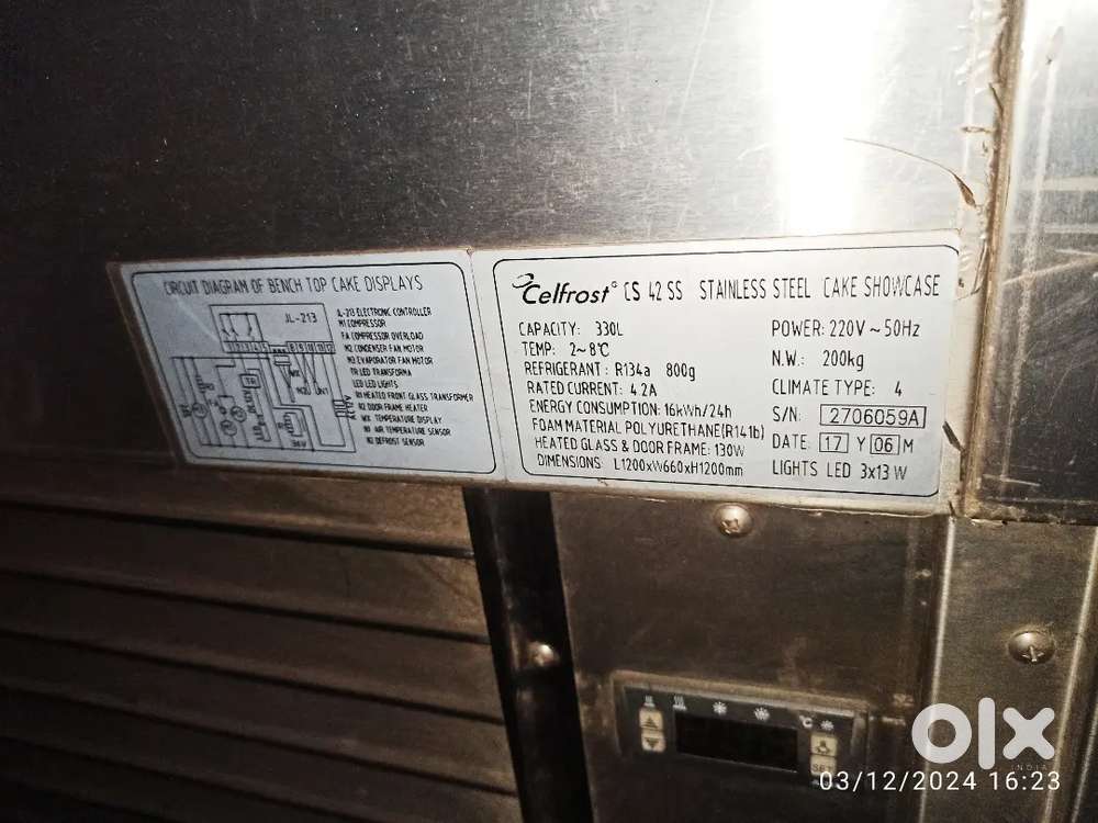 Celfrost Cake display counter freeze