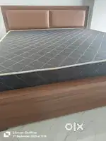 KING SIZE BOX WOODEN BED WITH 5 INCH ORTHO MATTRESS 10 YR WARRANTY