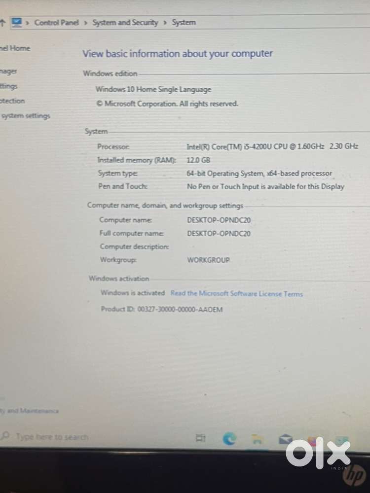 HP I5 Laptop 12 GB Ram ,SSD