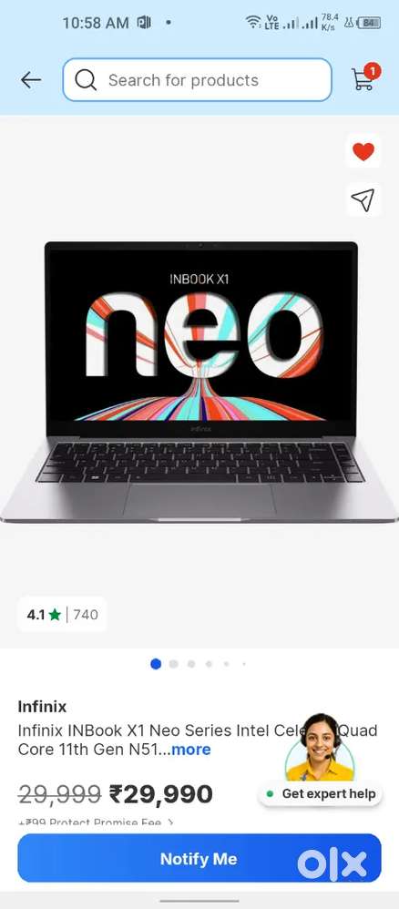 Infinix INBook X1 Neo Series Intel Celeron Quad Core 11th Gen