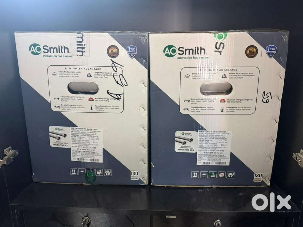 2 Ao smith 15ltr geysers