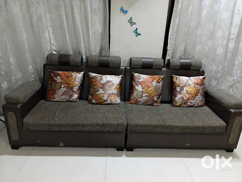 Designer Dark brown Sofa with cushions