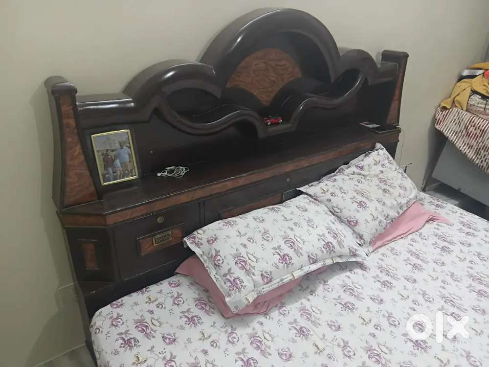 Brown bed of king size