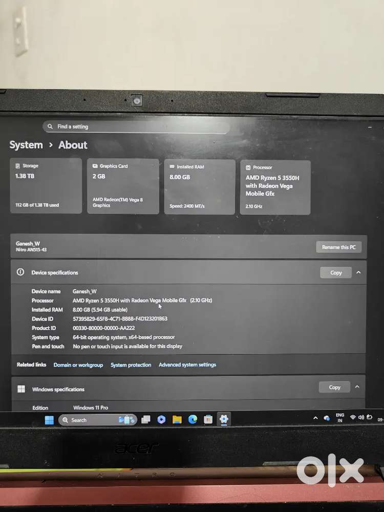Acer Nitro AN515-43 Laptop