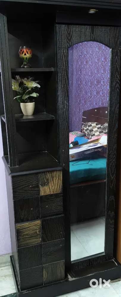 Black Wooden Dressing Table with Mirror & Storage and A computer table