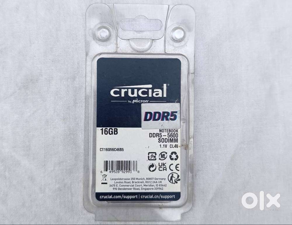 DDR5-5600 Mhz 16GB RAM Crucial RAM