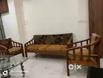 Wooden Sofa with removable cushions both back and sitting are