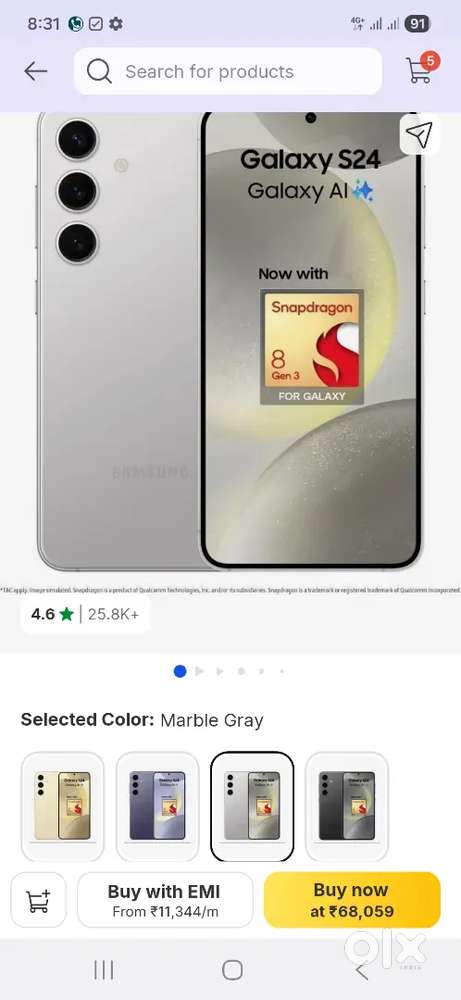 7 days old s24 snapdragon  8 gen 3 processor