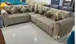 L TYPE SOFA IN GOLDEN BIDDING IN PILLOW AVAILABLE AT ZAM ZAM FURNITURE