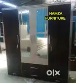 HAMZA FURNITURE NEW STYLISH PARTICLE BOARD WOOD 4DOOR WARDROBE 5BY6