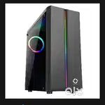 Gaming pc with all branded items and RGB cabinet &gaming monitor 27 in