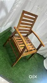 Brand new pure teak wood chair with arms