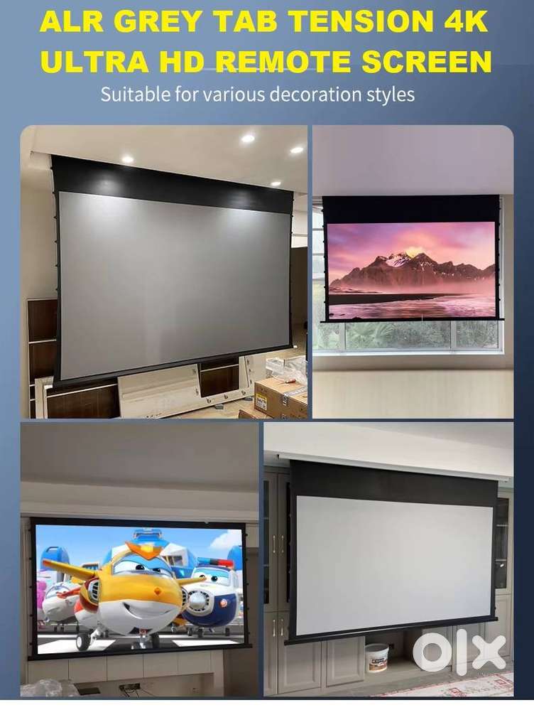 ALR 4K HDR 3D Remote Motorized Tab Tension Screen for Home  Cinema