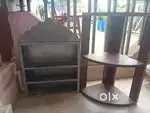 Puja mandir and corner shelf