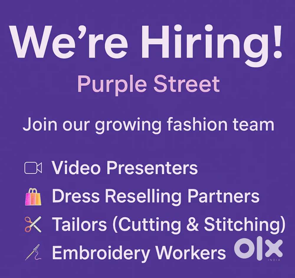 Hiring Video Presentors, Dress resellers and Fashion Designers