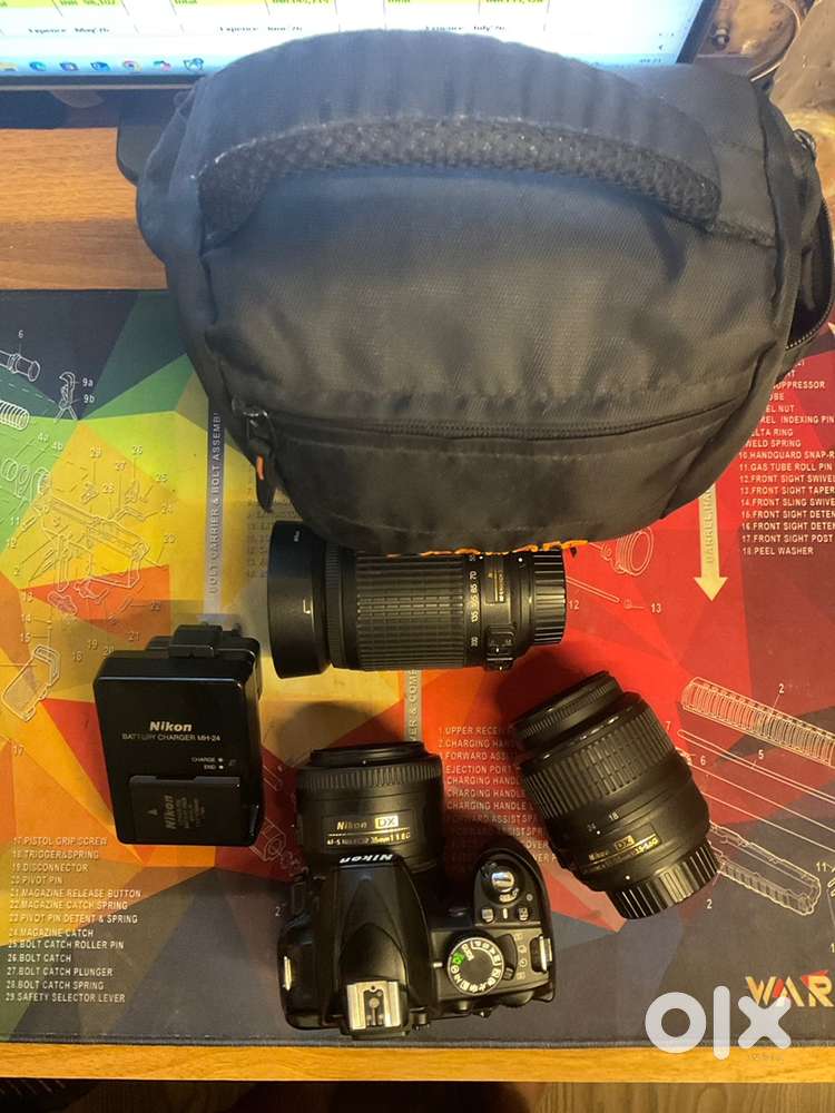 Nikon D3100 DSLR Camera with 3-Lens Kit