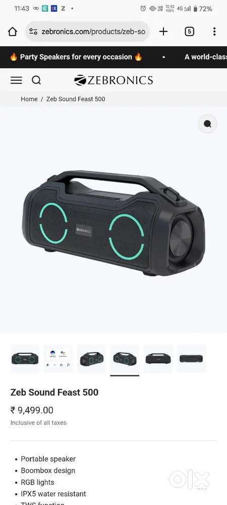 Zebronics speaker urgent sale