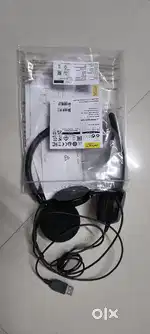 Jabra headphone with noise cancellation.