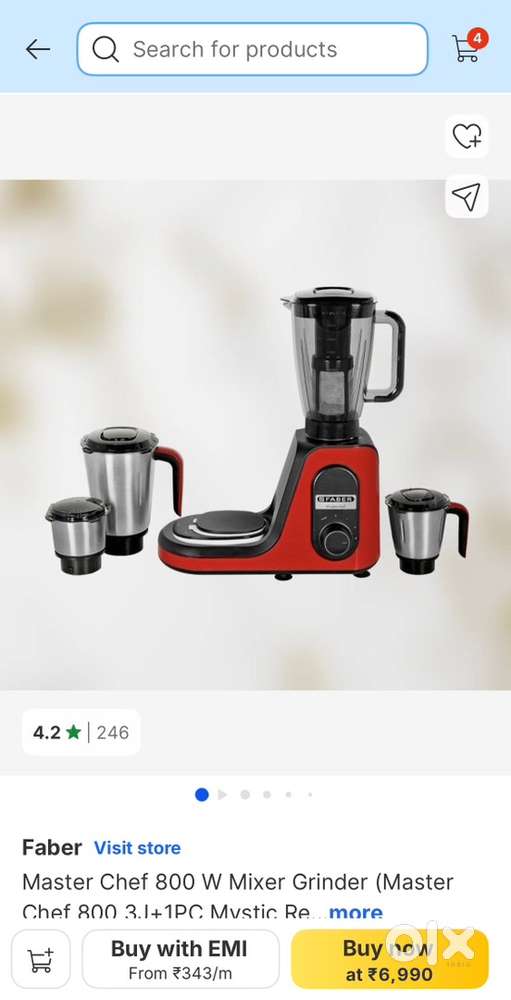 Faber mixer grinder