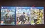 Ps4 Cd - God of War, Fifa 17 & Watch Dogs 2.