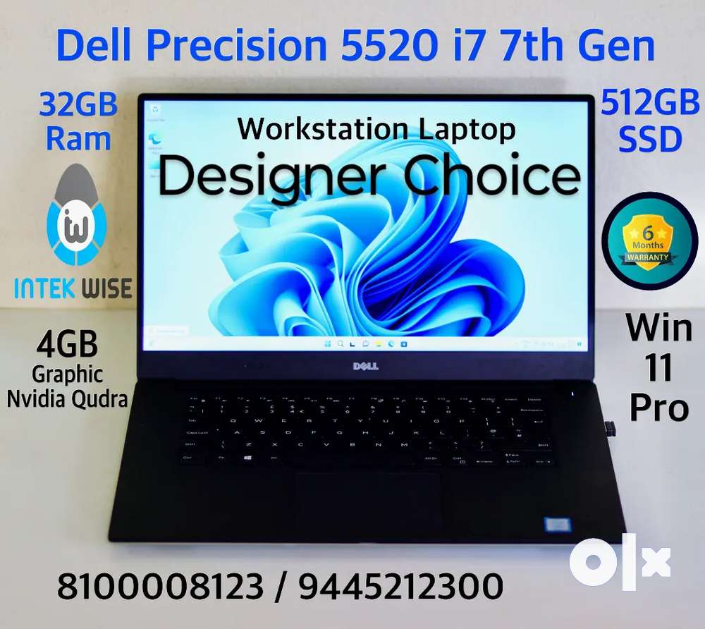 designer choice workstation laptop dell precision 5520 i7 7th 32gb