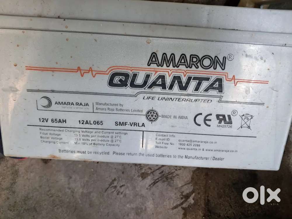 12volt 65AH Amaron dry Battery