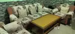5 seater sofa + 2 stool + 1 center table