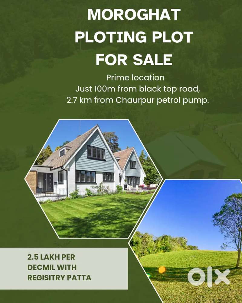 Moroghat Ploting plot for sale. Just 500m from Moroghat.