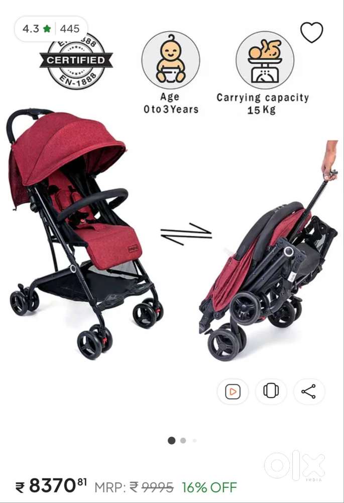 R for rabbit toddler tricycle, Automatic cradle and Luvlap Stroller