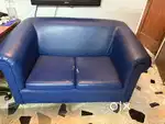 2 seater blue sofa