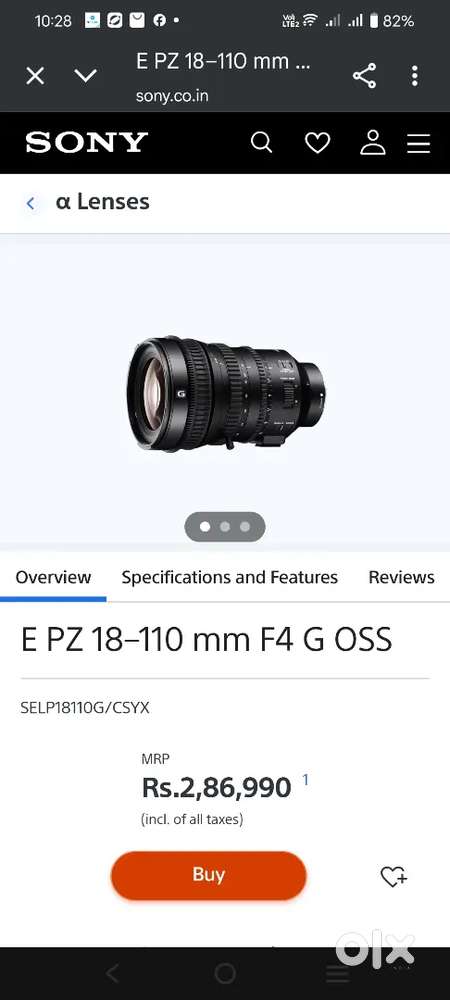 Sony camera lens 18 to 110