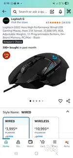Logitech G502 Gaming Mouse