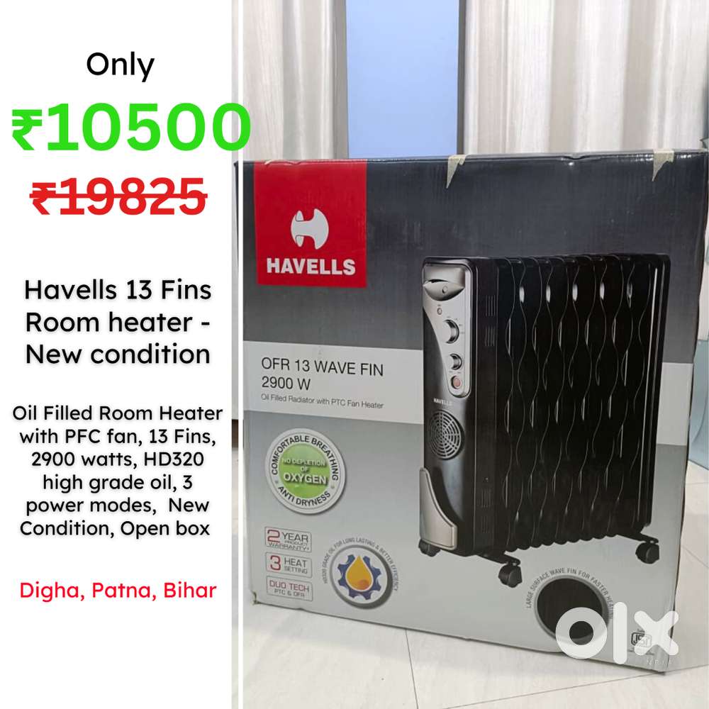 Havells 13 Fins Room heater - New condition
