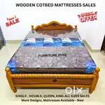 Wooden Cot Bed Mattresses, Double Queen all sizes available