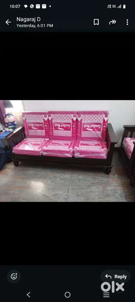 Supreet furniture brand New wooden sofa 3+1+1