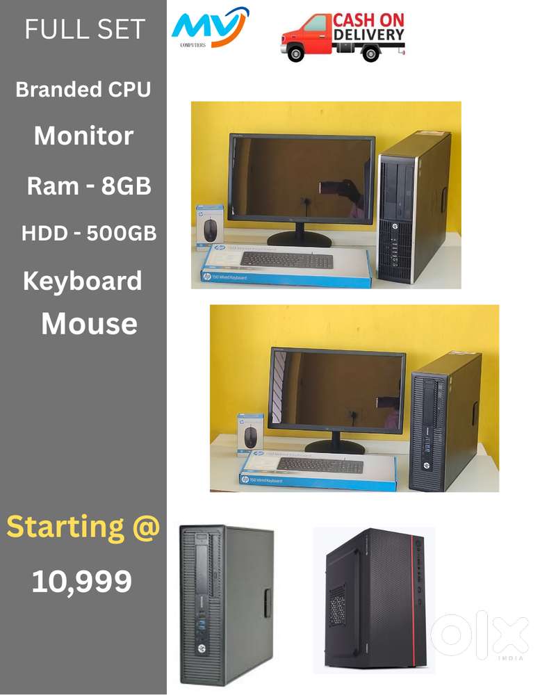 Full Set  Desktop Laptop Sales & Service  CPU - Branded