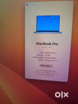 Apple A2485 M1 pro chipset 16 inches