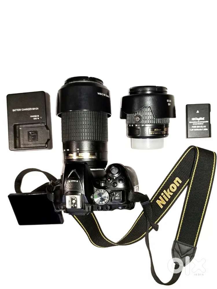 Nikon d5300 with 70-300 lens & 18-55 lens with battery and charger