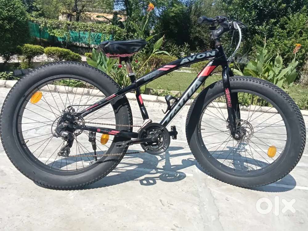 Avon fat tyre bicycle with gear and dual disk break