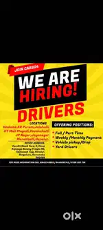 HIRING DRIVERS|BLR REGION