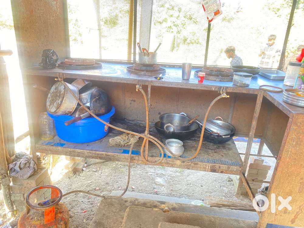 Bhatti with 3 burner chulha fitted big size