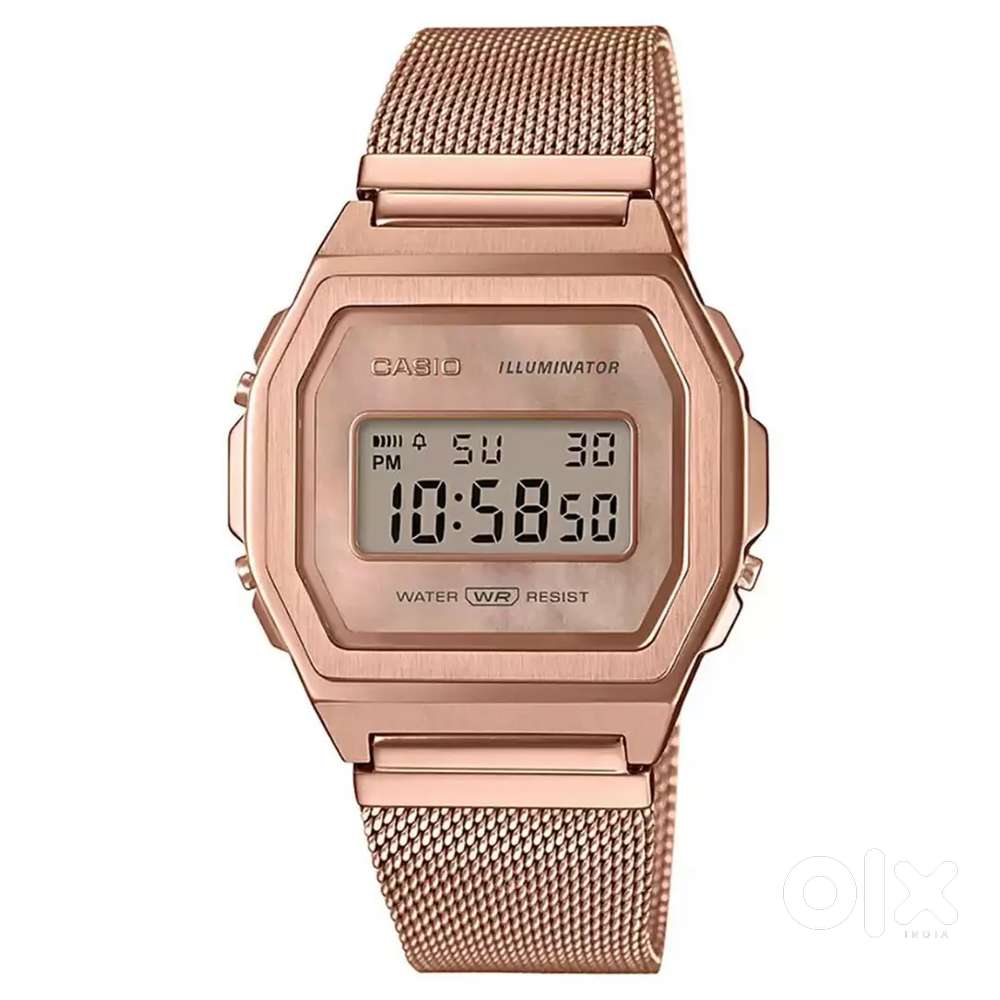 Casio-rose gold watch