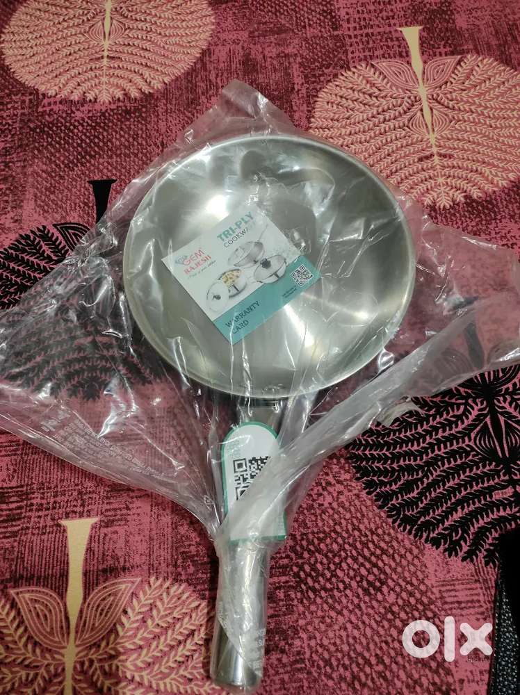 TRIPLY FRY  PAN -  PACK PIECE - SIZE 22 CM - BRANDED GEM RAJESH MAKE