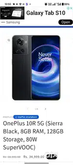 OnePlus 10r  6gb ram 128