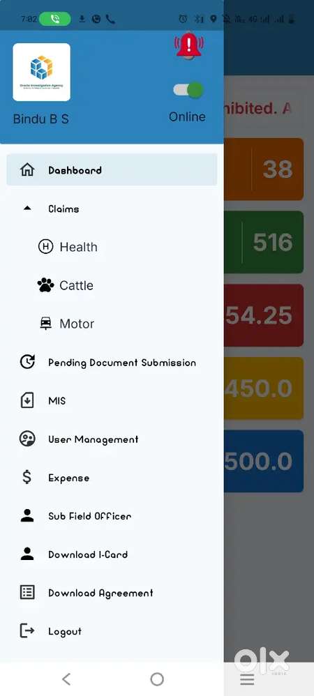 Health claim investigation officer