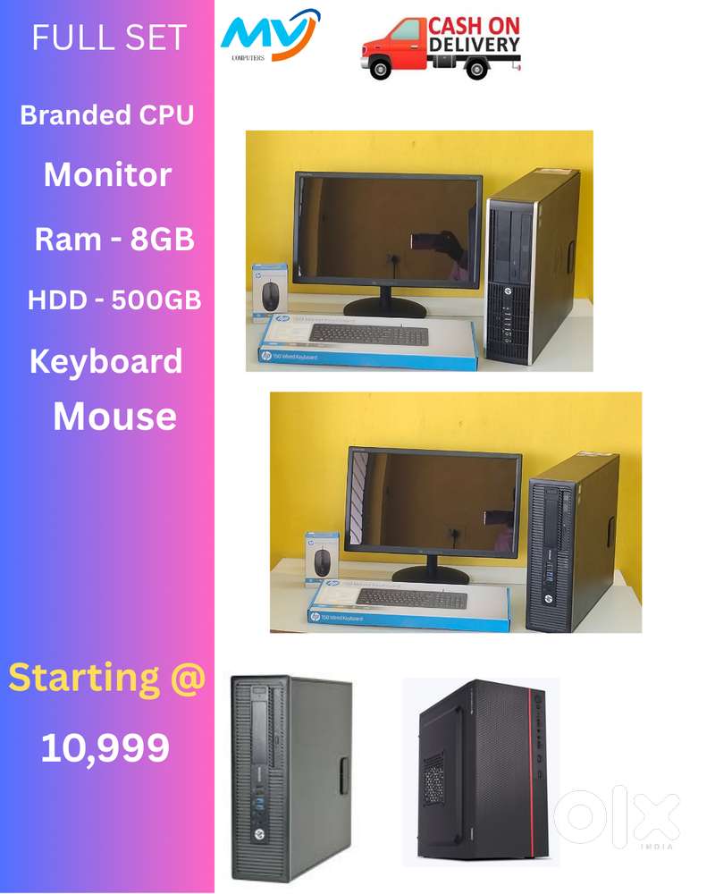 2gb Graphics  CPU -Branded  Monitor   Graphics  Keyboard Mouse  Ram -