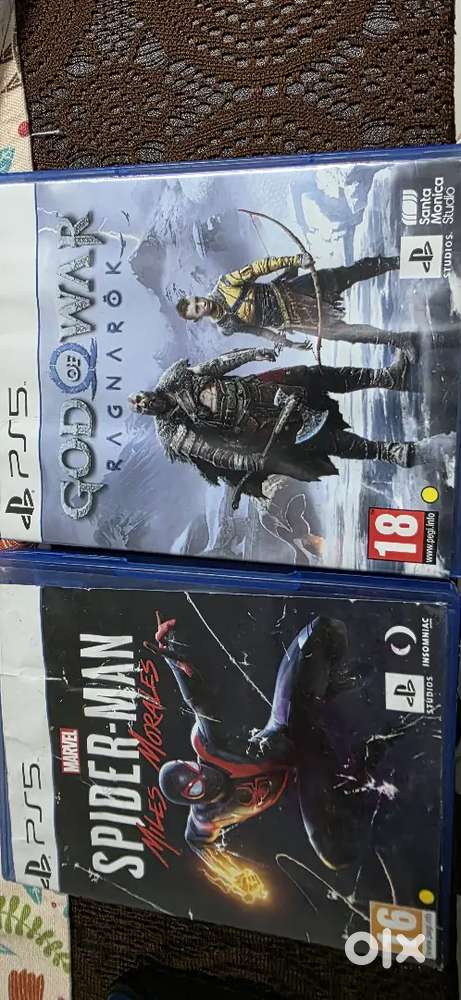 PS5 Games - God of war - Ragnarok and spider-man Miles Morales